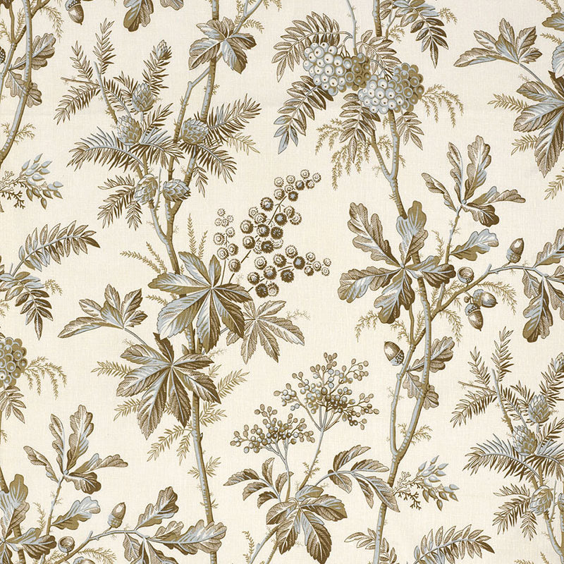 Schumacher BRANTWOOD VINE MINERAL Fabric | Atlanta Fabrics