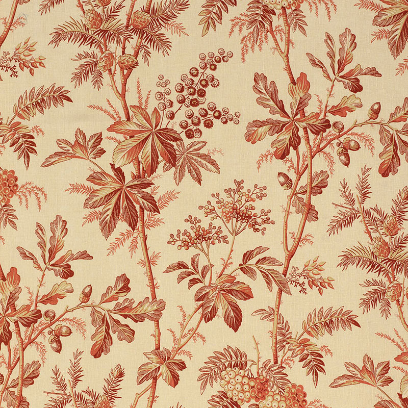 Schumacher BRANTWOOD VINE CURRANT Fabric | Atlanta Fabrics