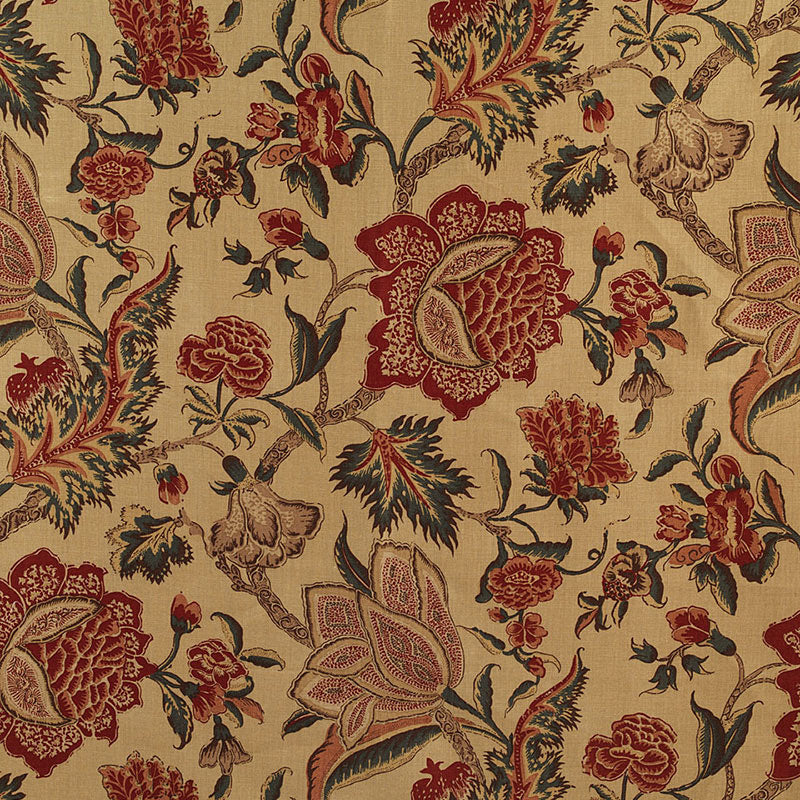 Schumacher CEYLON FLORAL VINE DOCUMENT Fabric | Atlanta Fabrics