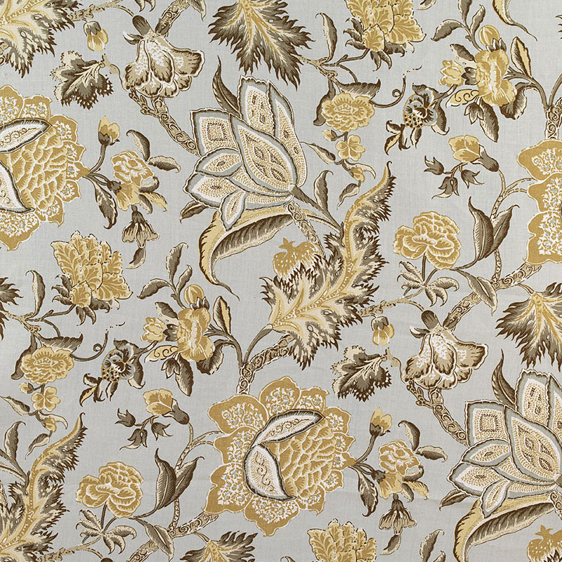 Schumacher CEYLON FLORAL VINE MINERAL Fabric | Atlanta Fabrics