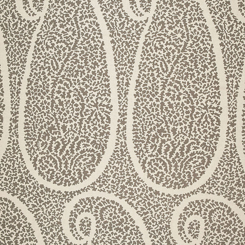 Schumacher AMBALA PAISLEY GREIGE Fabric | Atlanta Fabrics
