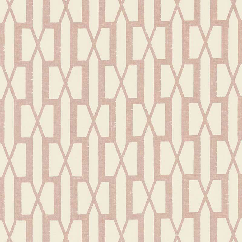Schumacher BELVEDERE TEMPLE PINK Fabric | Atlanta Fabrics