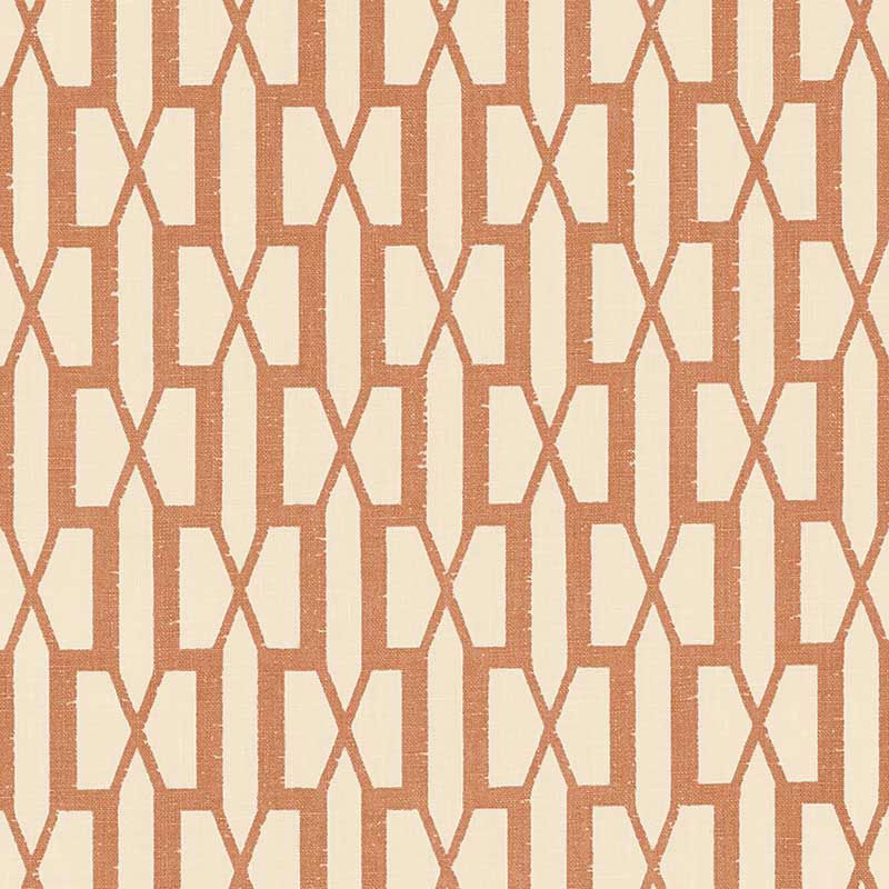 Schumacher BELVEDERE BURNT ORANGE Fabric | Atlanta Fabrics
