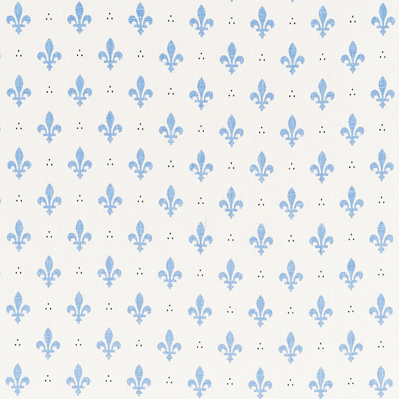 Schumacher FLEUR DE LIS BLUE Fabric | Atlanta Fabrics