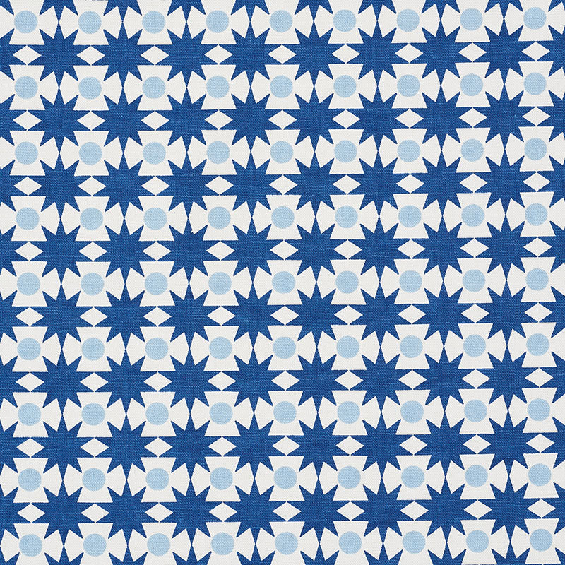 Schumacher COSMOS BLUE Fabric | Atlanta Fabrics
