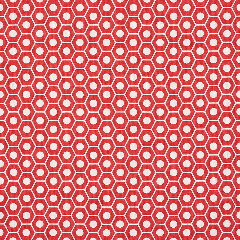 Schumacher QUEEN B RED Fabric | Atlanta Fabrics