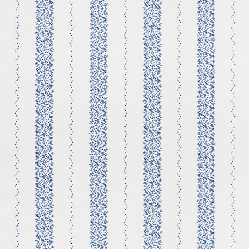 Schumacher NAUSET STRIPE INDIGO Fabric | Atlanta Fabrics