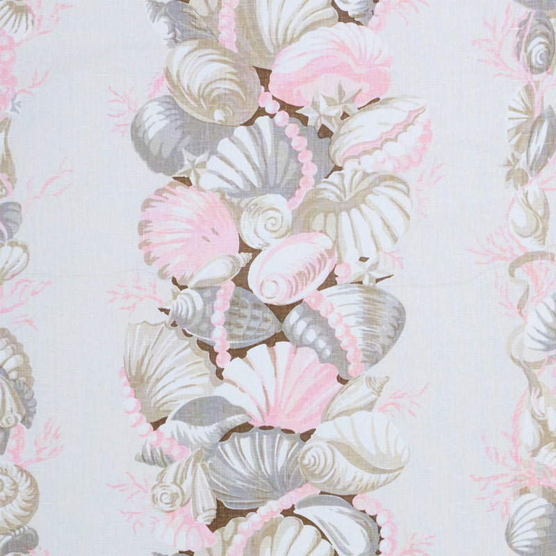 Schumacher BEDOLINA CHINTZ PINK & NATURAL Fabric | Atlanta Fabrics