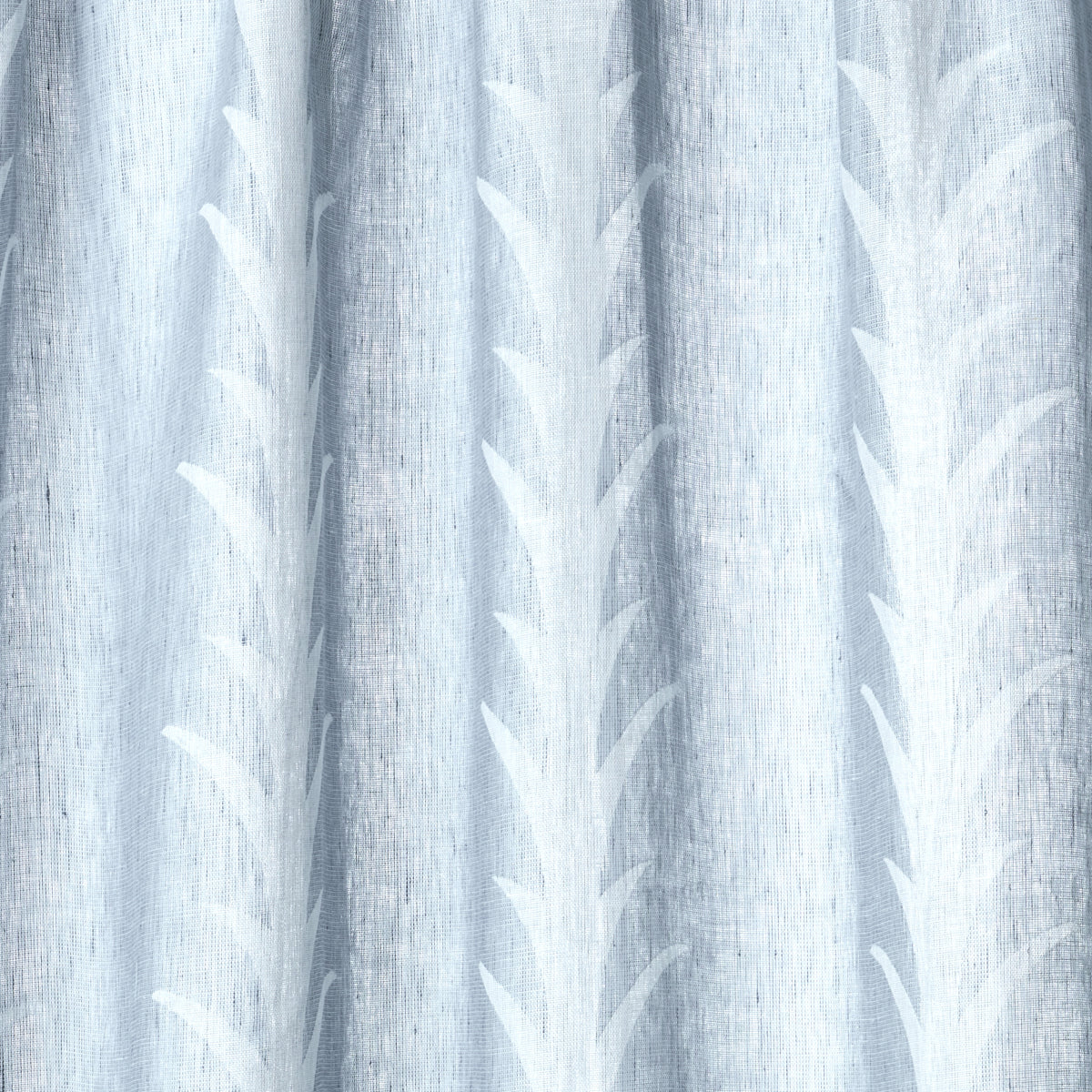 Schumacher ACANTHUS STRIPE SHEER SLATE Fabric | Atlanta Fabrics