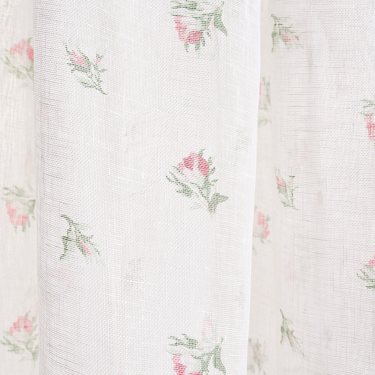 Schumacher MARGIE FLORAL SHEER ROSE Fabric | Atlanta Fabrics