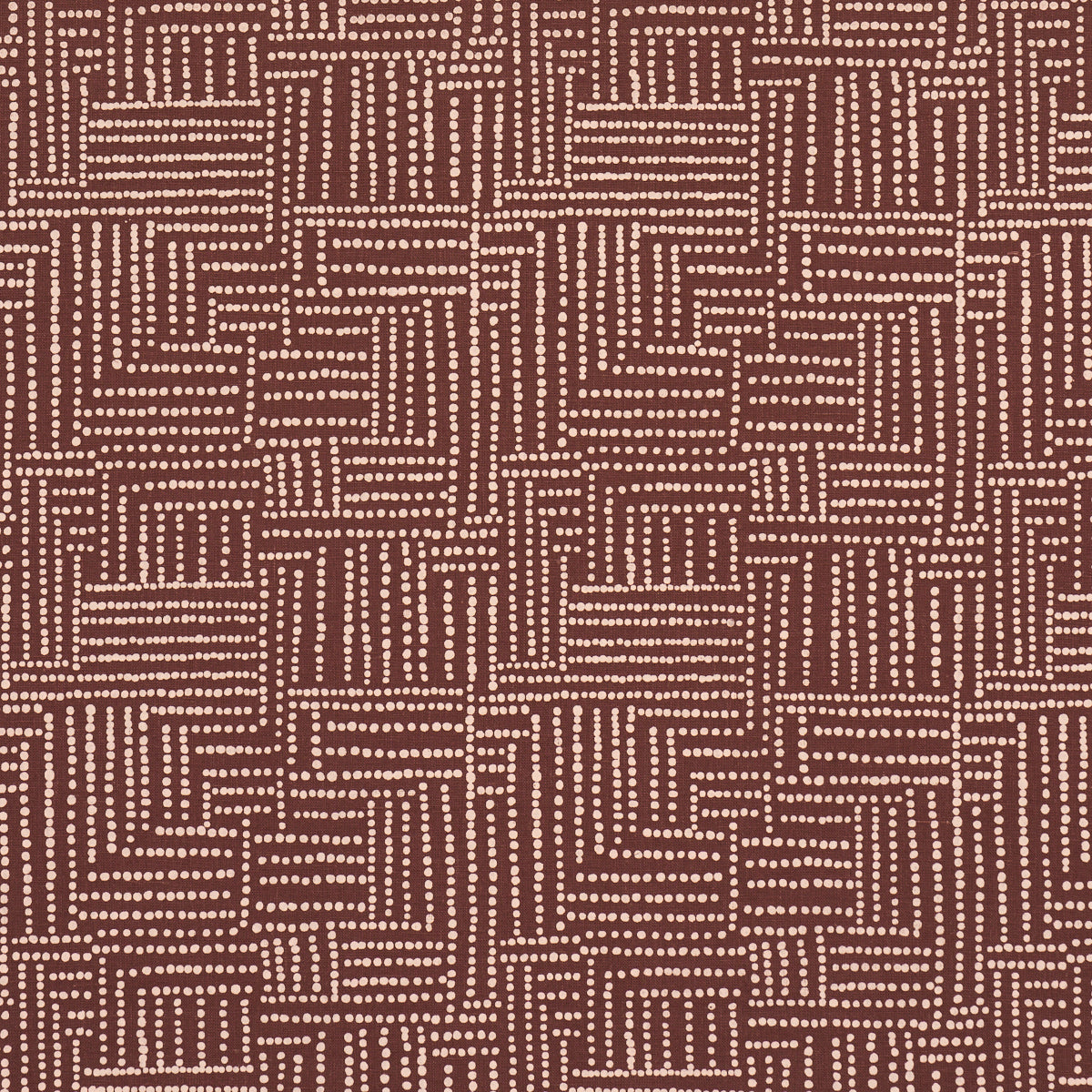 Schumacher COCO HAND SCREEN PRINT COCONUT LATTE Fabric | Atlanta Fabrics