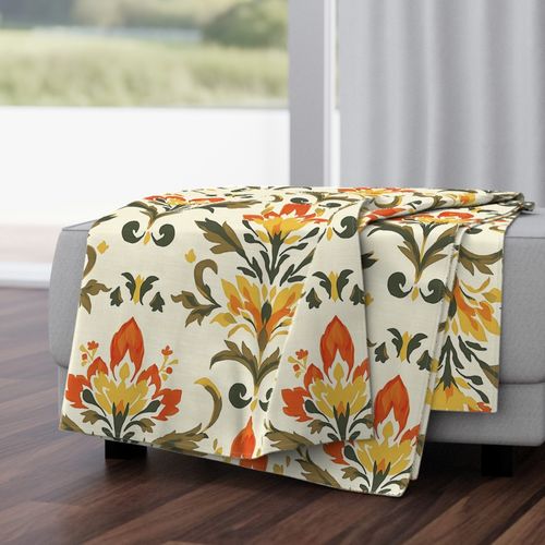 Atlanta Fabrics Robson Medallion Walnut Fabric | Atlanta Fabrics