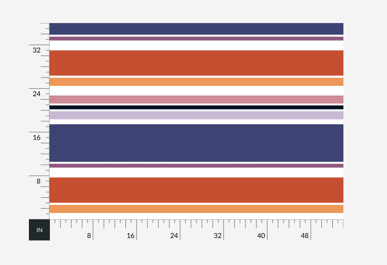 William West Designs Folly Stripe Aubergine Fabric | Atlanta Fabrics