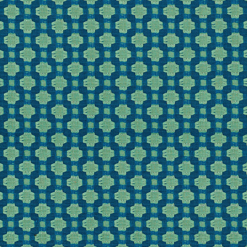Schumacher BETWIXT PEACOCK/SEAGLASS Fabric | Atlanta Fabrics