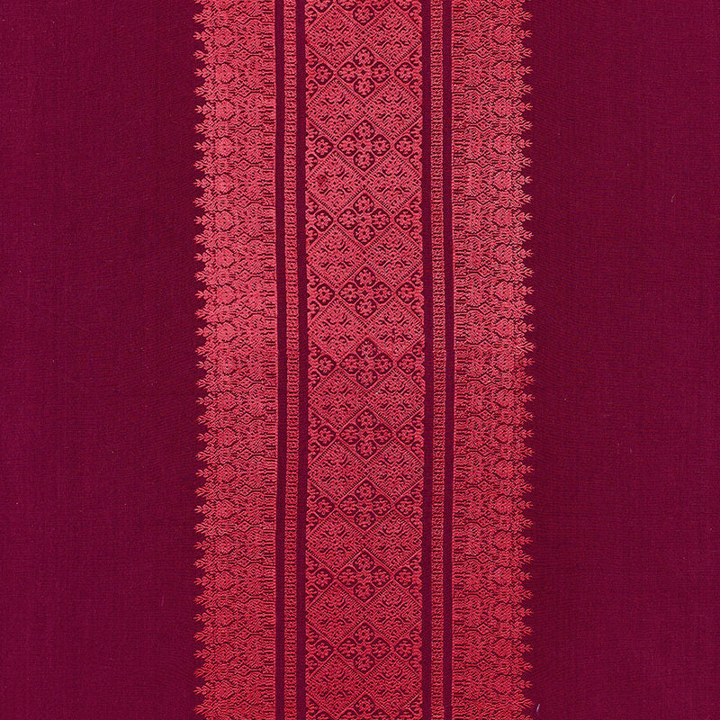 Schumacher Saree Stripe MULBERRY Fabric | Atlanta Fabrics