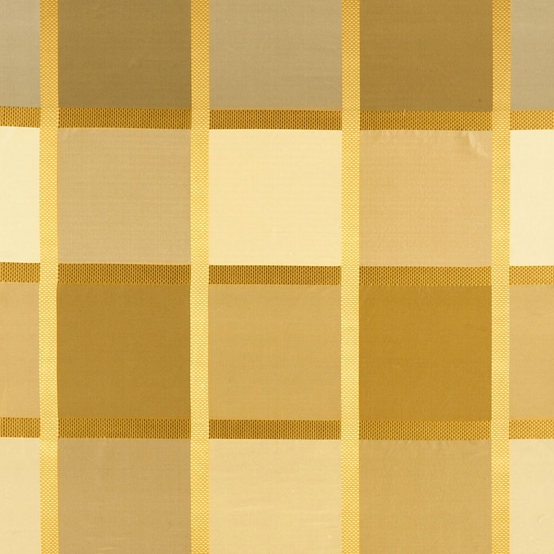 Schumacher NAVSARI SILK PLAID CREME CARAMEL Fabric | Atlanta Fabrics