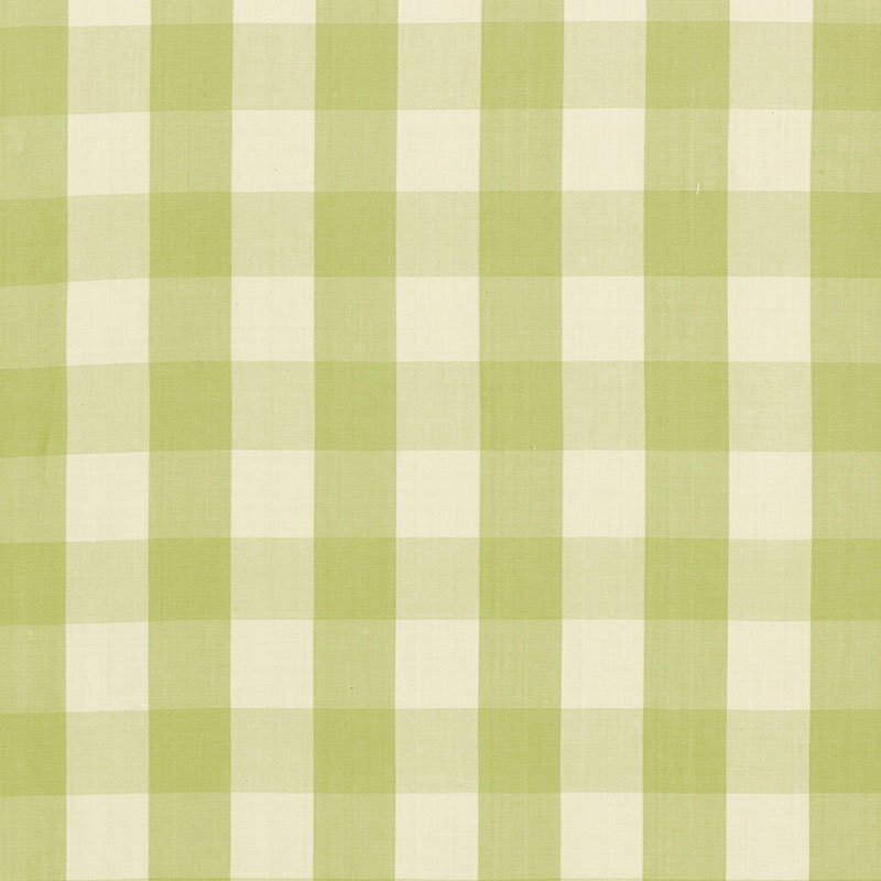Schumacher CAMDEN COTTON CHECK SAGE Fabric | Atlanta Fabrics