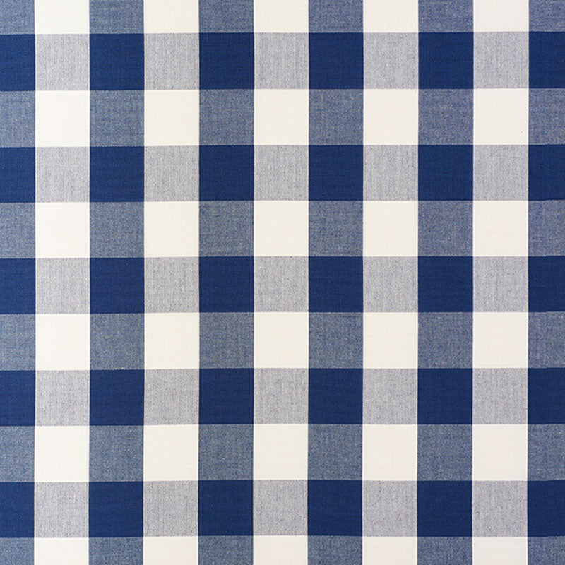 Schumacher CAMDEN COTTON CHECK NAVY Fabric | Atlanta Fabrics