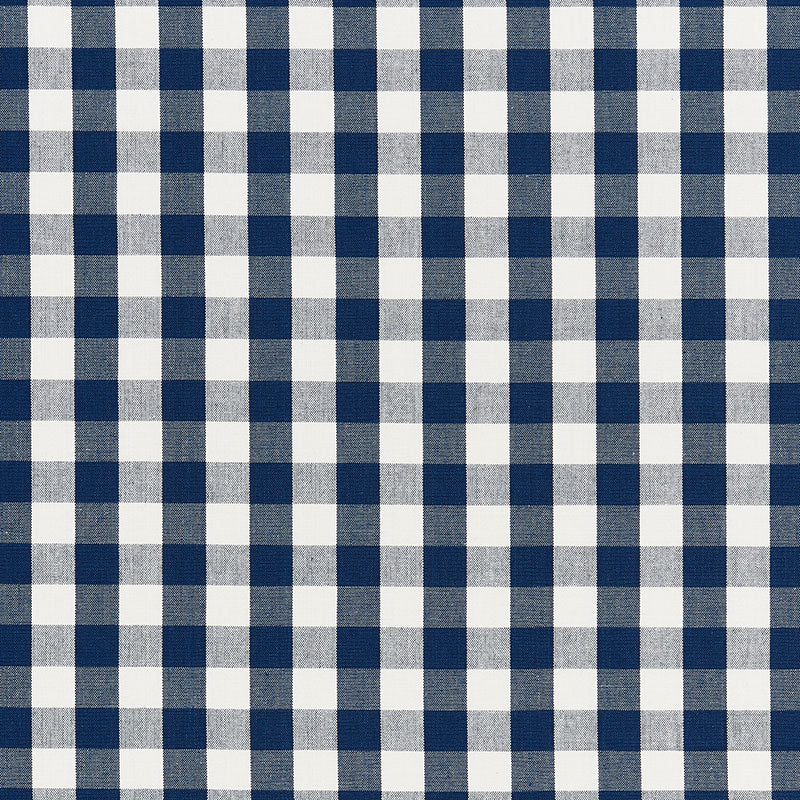 ELTON COTTON CHECK NAVY