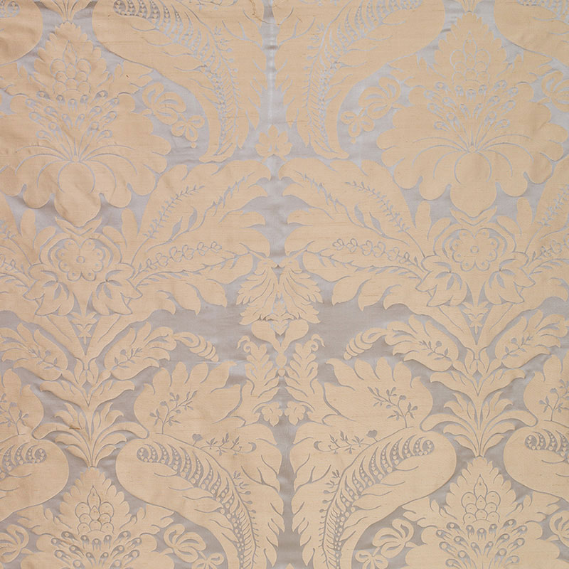 Schumacher BENNET SILK DAMASK MINERAL Fabric | Atlanta Fabrics