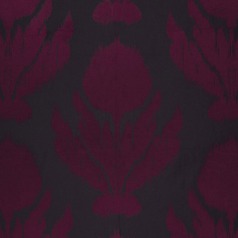 Schumacher AGRA SILK WEAVE BLACK PLUM Fabric | Atlanta Fabrics