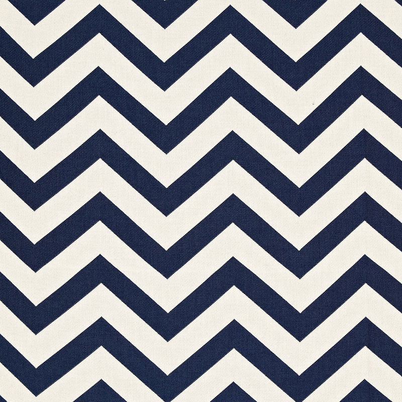 Schumacher ANTIBES CHEVRON NAVY Fabric | Atlanta Fabrics