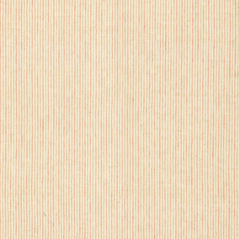 Schumacher MACKAY LINEN STRIPE SHEER RED EARTH Fabric | Atlanta Fabrics
