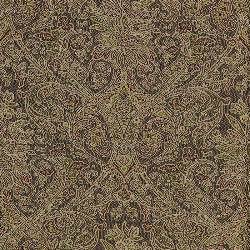 Schumacher SINCLAIR WOOL PAISLEY ASH Fabric | Atlanta Fabrics