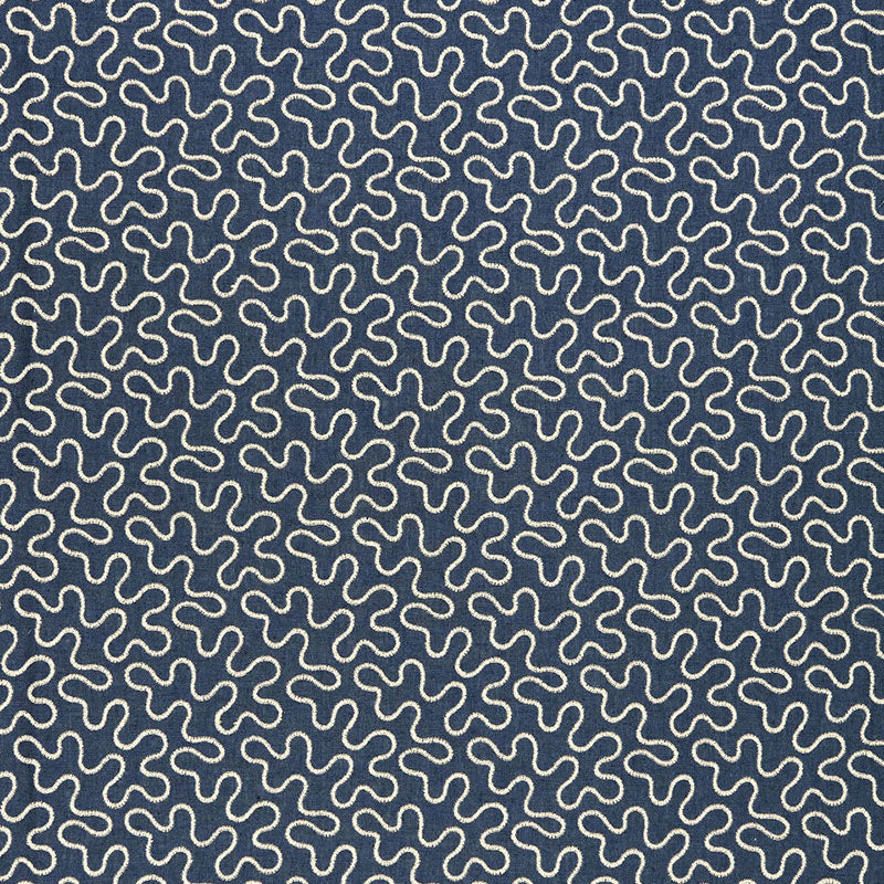 MEANDER EMBROIDERY INDIGO