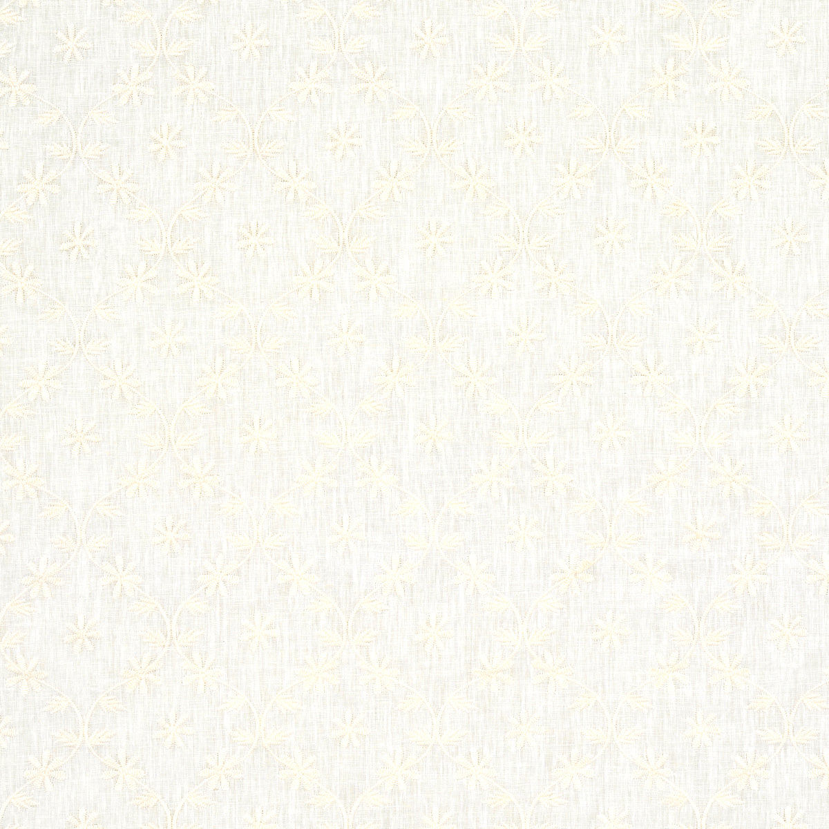 Schumacher Cellini Embroidered Sheer IVORY Fabric | Atlanta Fabrics