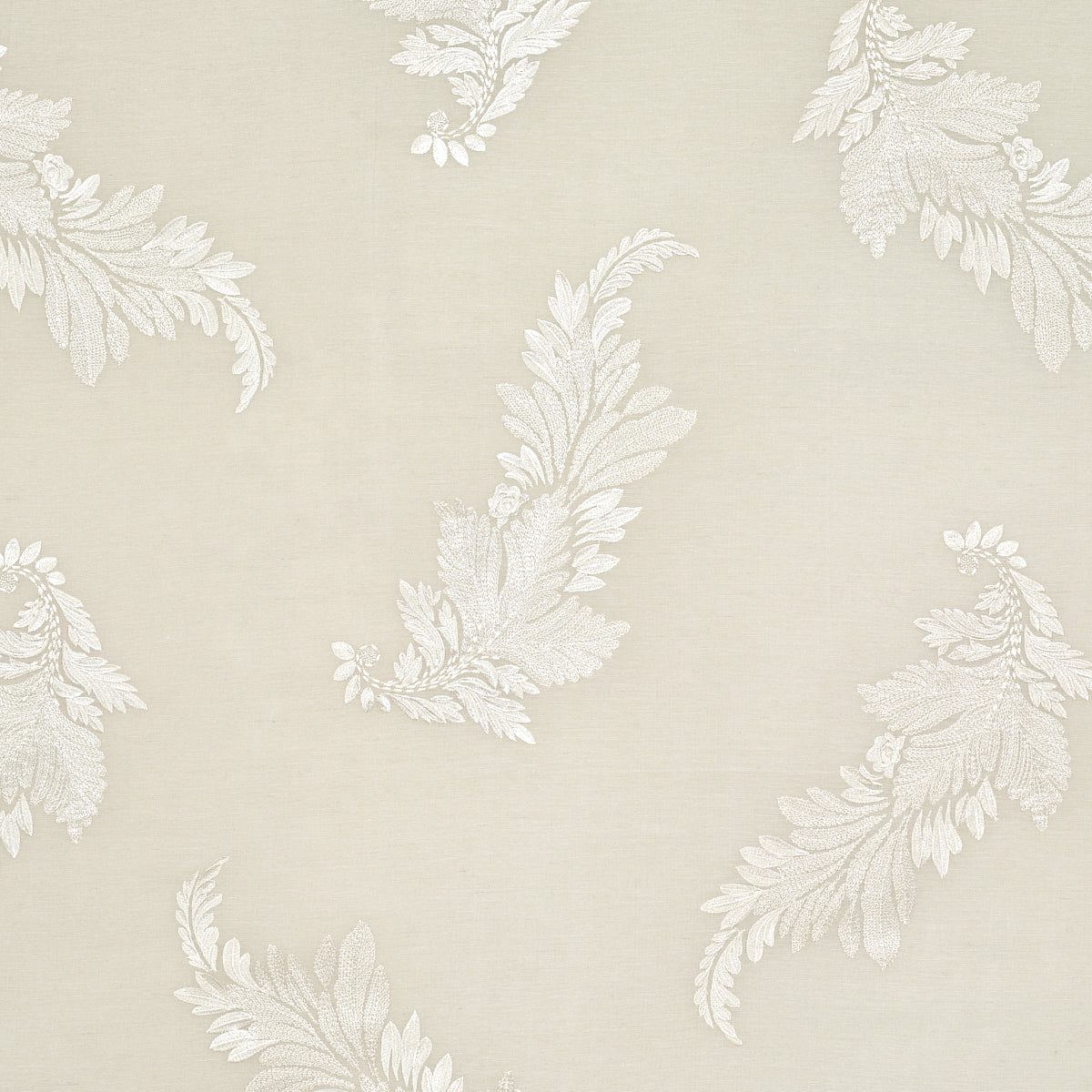 Schumacher CONTESSA EMBROIDERED SHEER PEARL Fabric | Atlanta Fabrics
