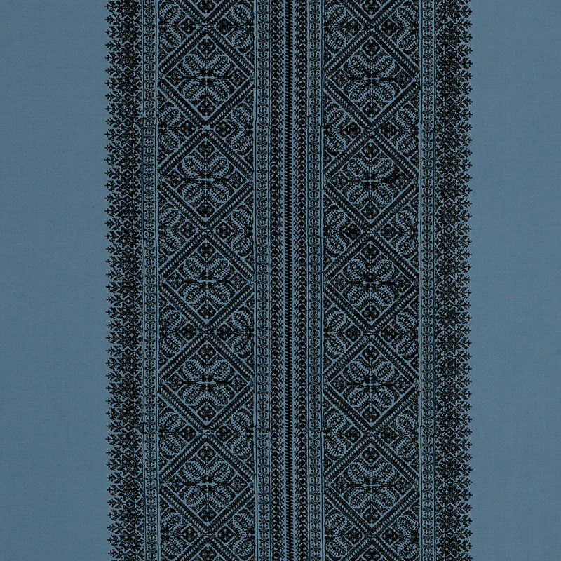 Schumacher TOLEDO EMBROIDERY MIDNIGHT Fabric | Atlanta Fabrics