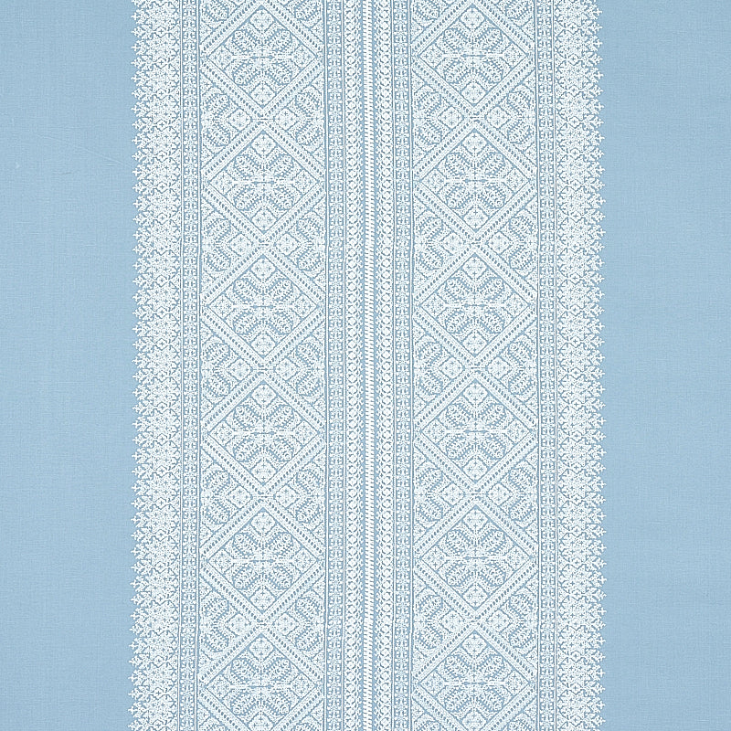 Schumacher TOLEDO EMBROIDERY CHAMBRAY Fabric | Atlanta Fabrics