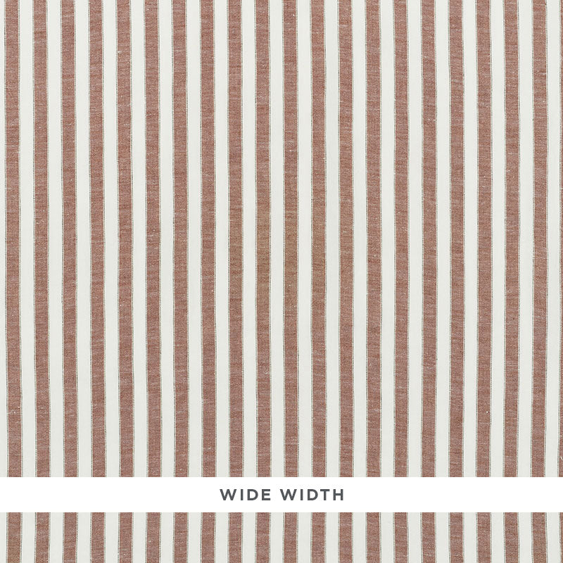 Schumacher REGATTA LINEN STRIPE SHEER SIENNA Fabric | Atlanta Fabrics