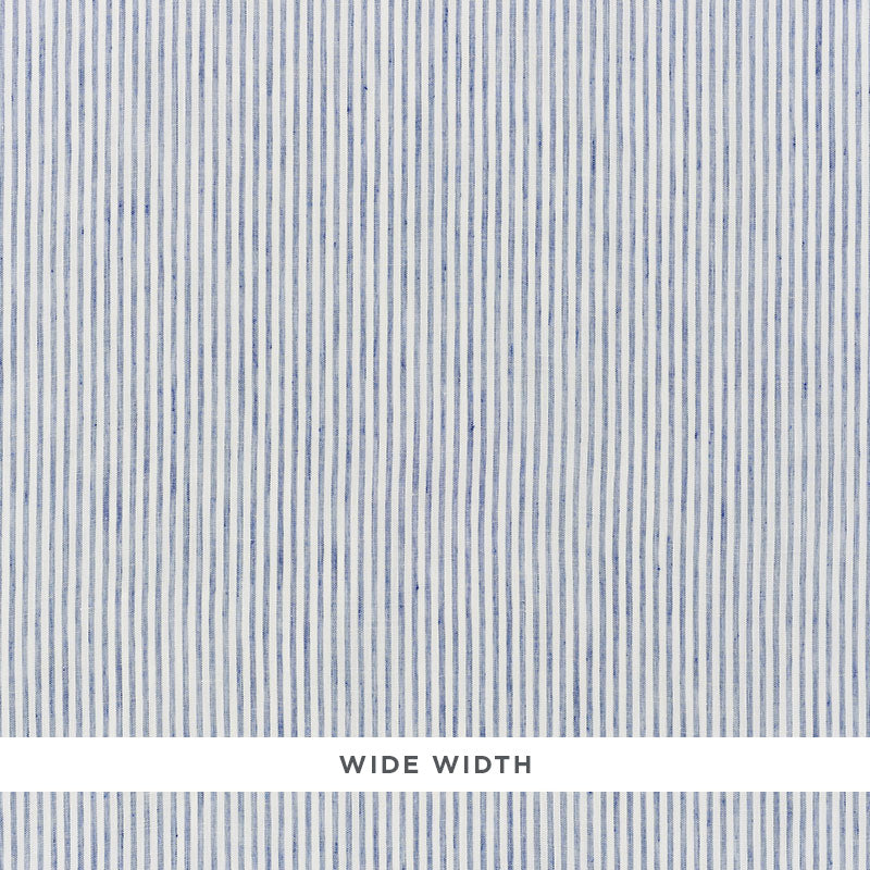 Schumacher TORI STRIPE SHEER NAVY Fabric | Atlanta Fabrics