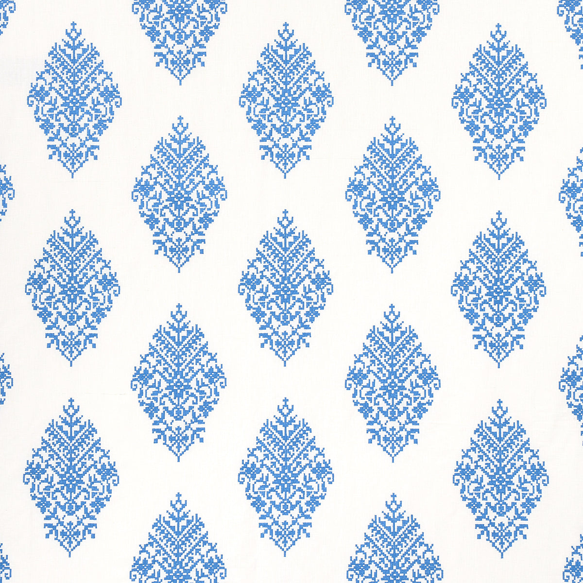 ZINDA EMBROIDERY BLUE ON IVORY