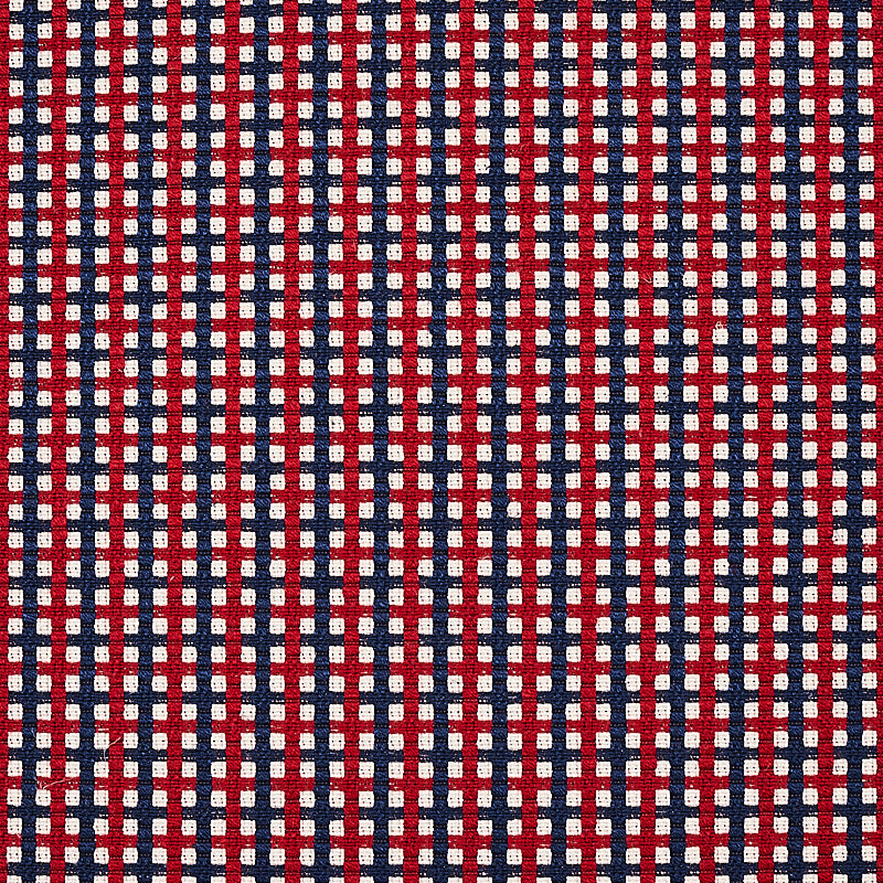 Schumacher CROSSTOWN RED/NAVY Fabric | Atlanta Fabrics
