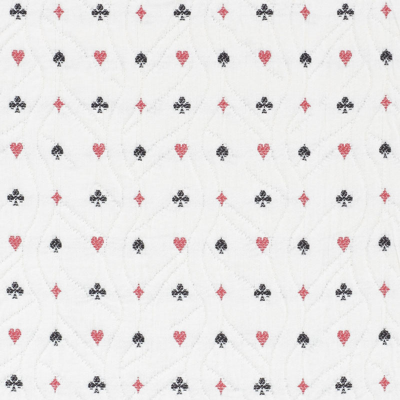 Schumacher LE JOUEUR MATELASSÌä ROUGE ET NOIR Fabric | Atlanta Fabrics