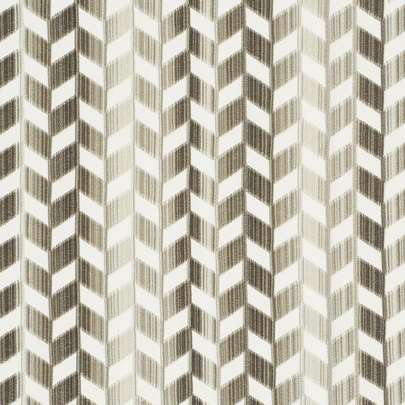 Schumacher CHEVRON STRIÌä VELVET STONE Fabric | Atlanta Fabrics