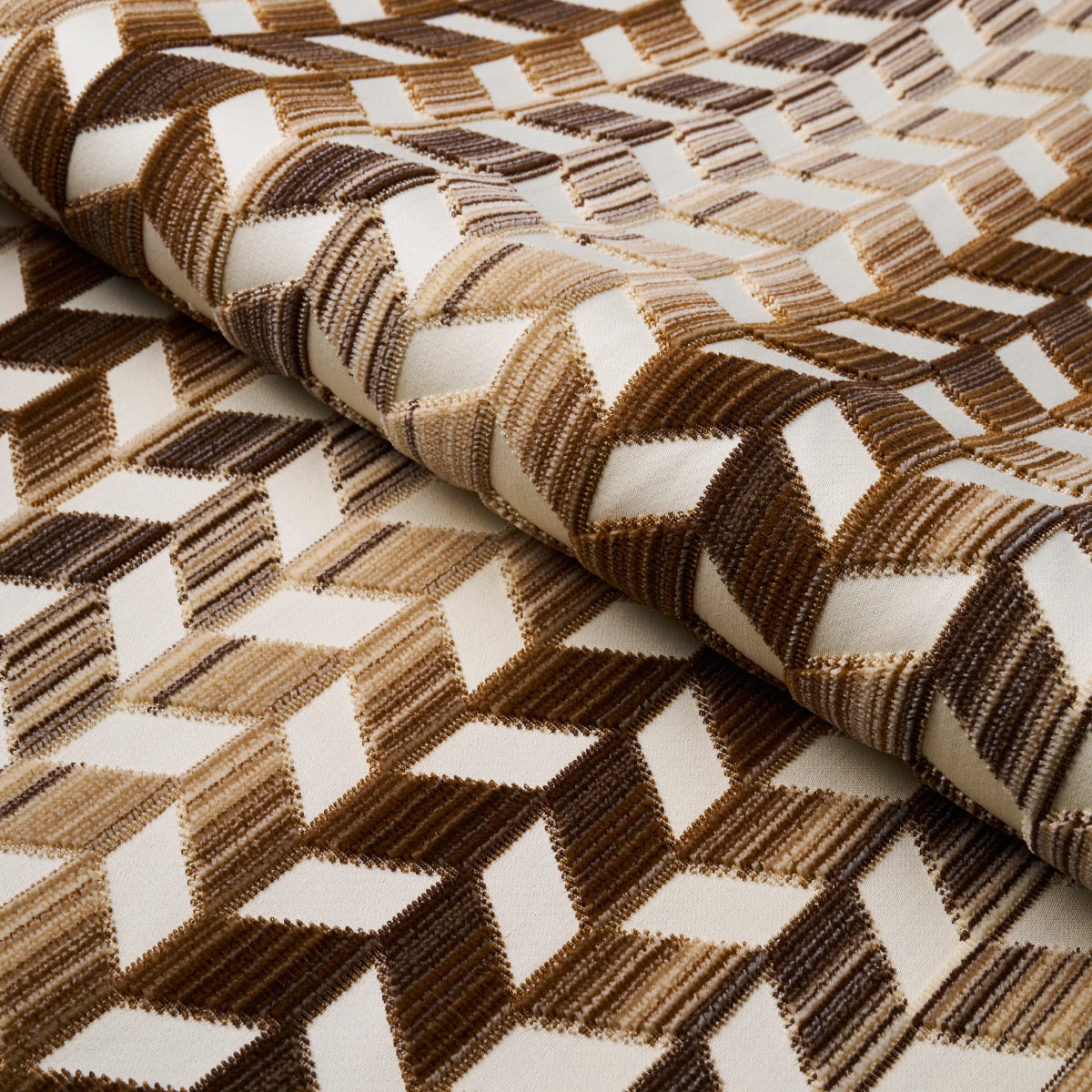 Schumacher CHEVRON STRIÌä VELVET GOLD Fabric | Atlanta Fabrics