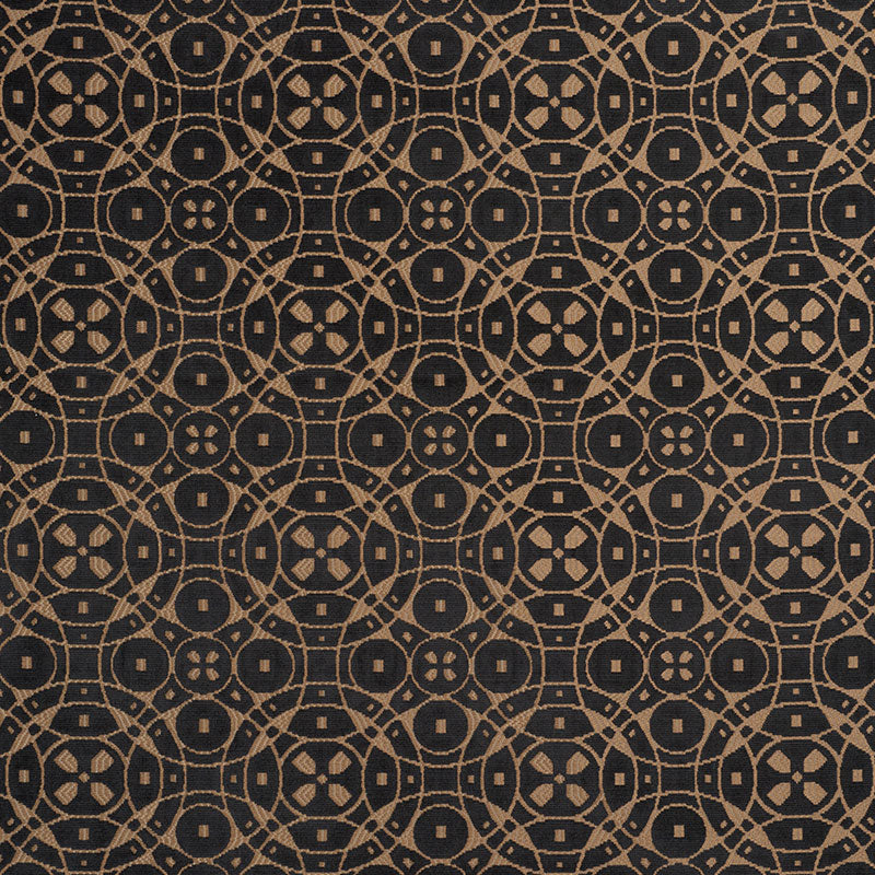 Schumacher ZODIAC VELVET ONYX Fabric | Atlanta Fabrics