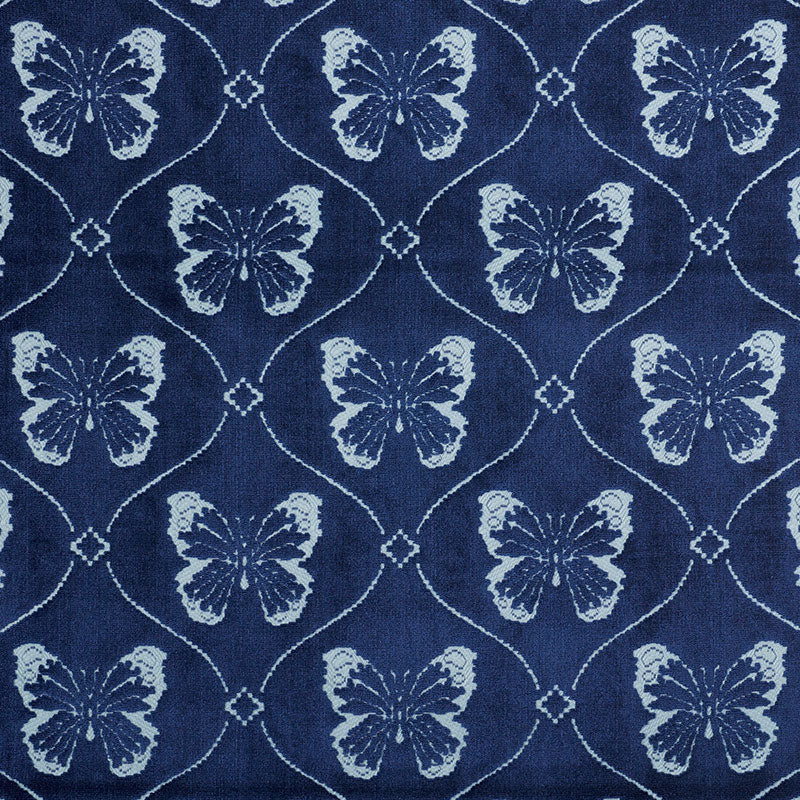 Schumacher PAPILLON VELVET SAPPHIRE Fabric | Atlanta Fabrics