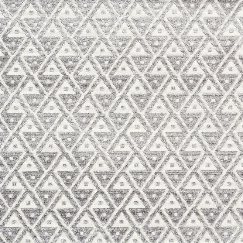 Schumacher HOFFMANN VELVET SILVER Fabric | Atlanta Fabrics