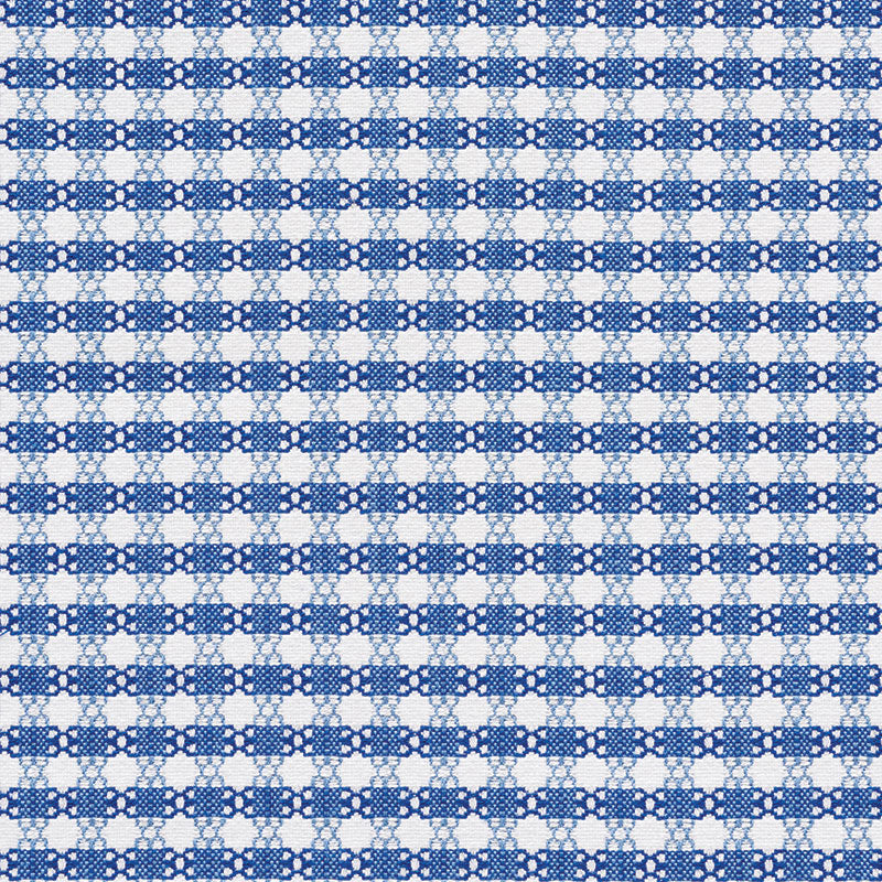 Schumacher CHECKMATE BLUE Fabric | Atlanta Fabrics