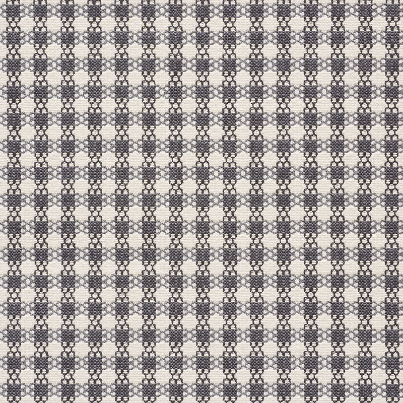 Schumacher CHECKMATE GRAPHITE Fabric | Atlanta Fabrics