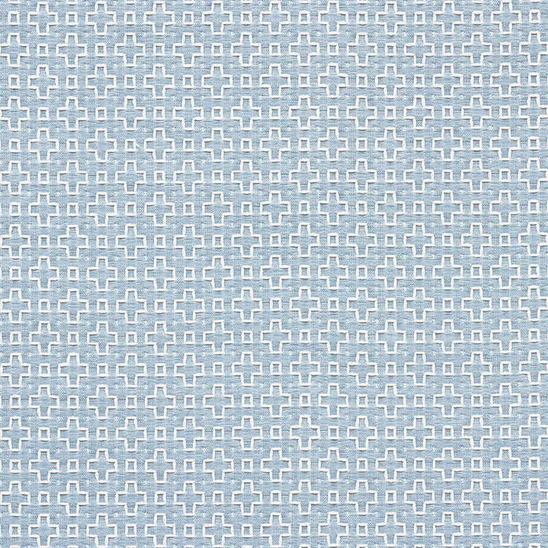 Schumacher SCOUT EMBROIDERY SKY Fabric | Atlanta Fabrics