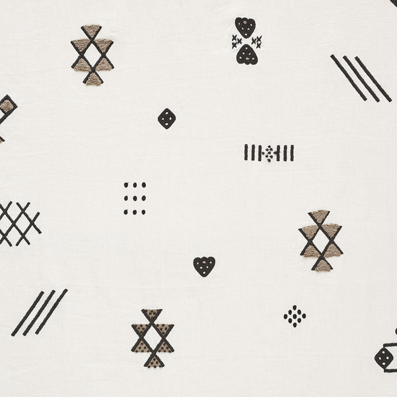 Schumacher SAMSUN EMBROIDERY CARBON Fabric | Atlanta Fabrics