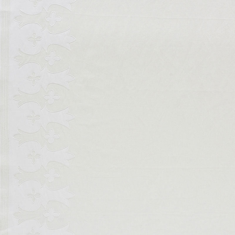 Schumacher BERGAMA APPLIQUÌä WHITE & IVORY Fabric | Atlanta Fabrics