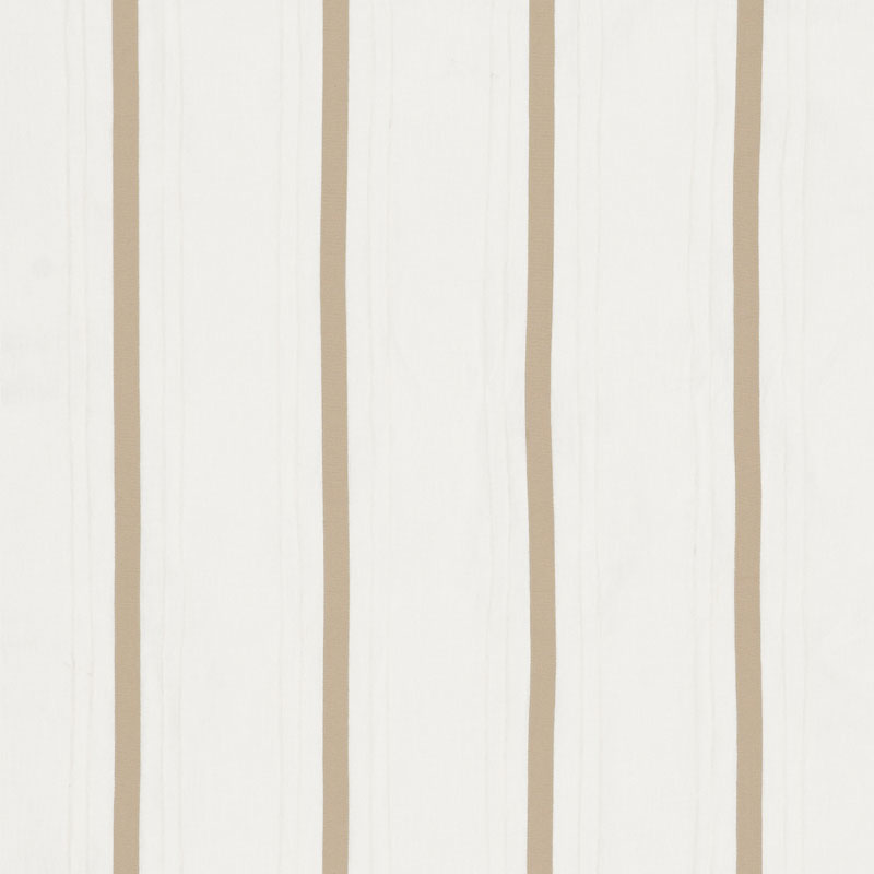 Schumacher STRIPE APPLIQUÌä SHEER TAN Fabric | Atlanta Fabrics