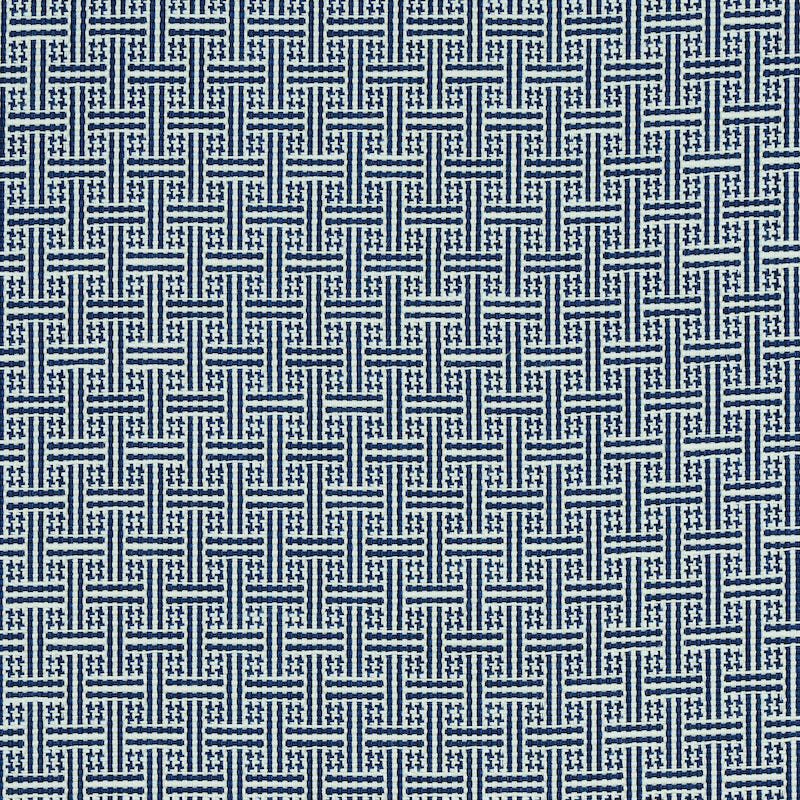 Schumacher BRICKELL INDOOR/OUTDOOR NAVY Fabric | Atlanta Fabrics